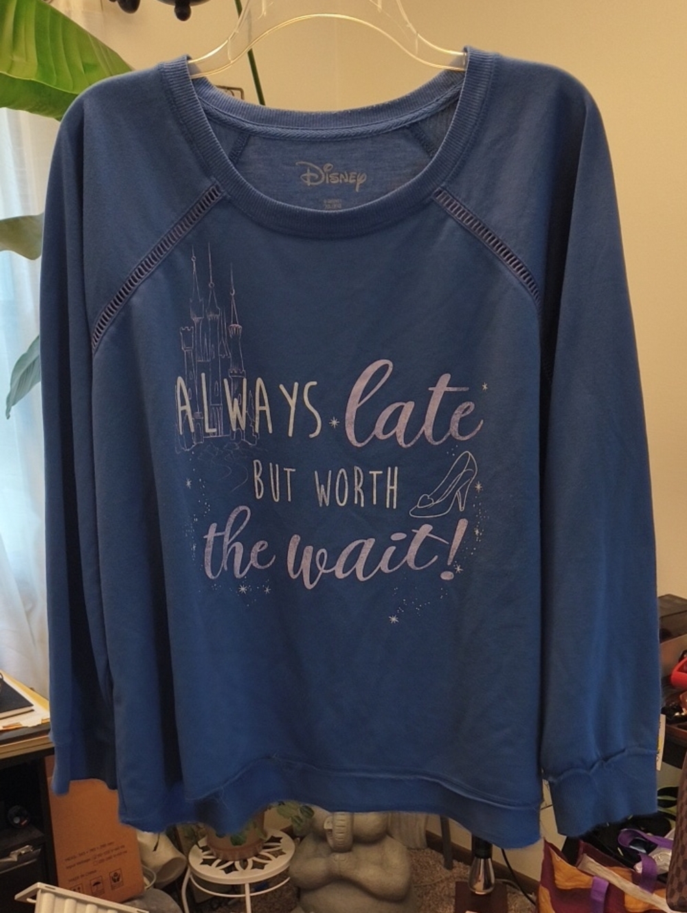 Disney Blue Girls' 'Always Late But Worth The Wait' Pajama Top